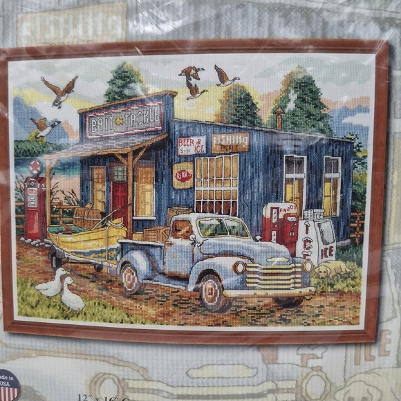 Design Works‎ Bait and Tackle Counted Cross Stitch Kit No. 3437 Truck Geese